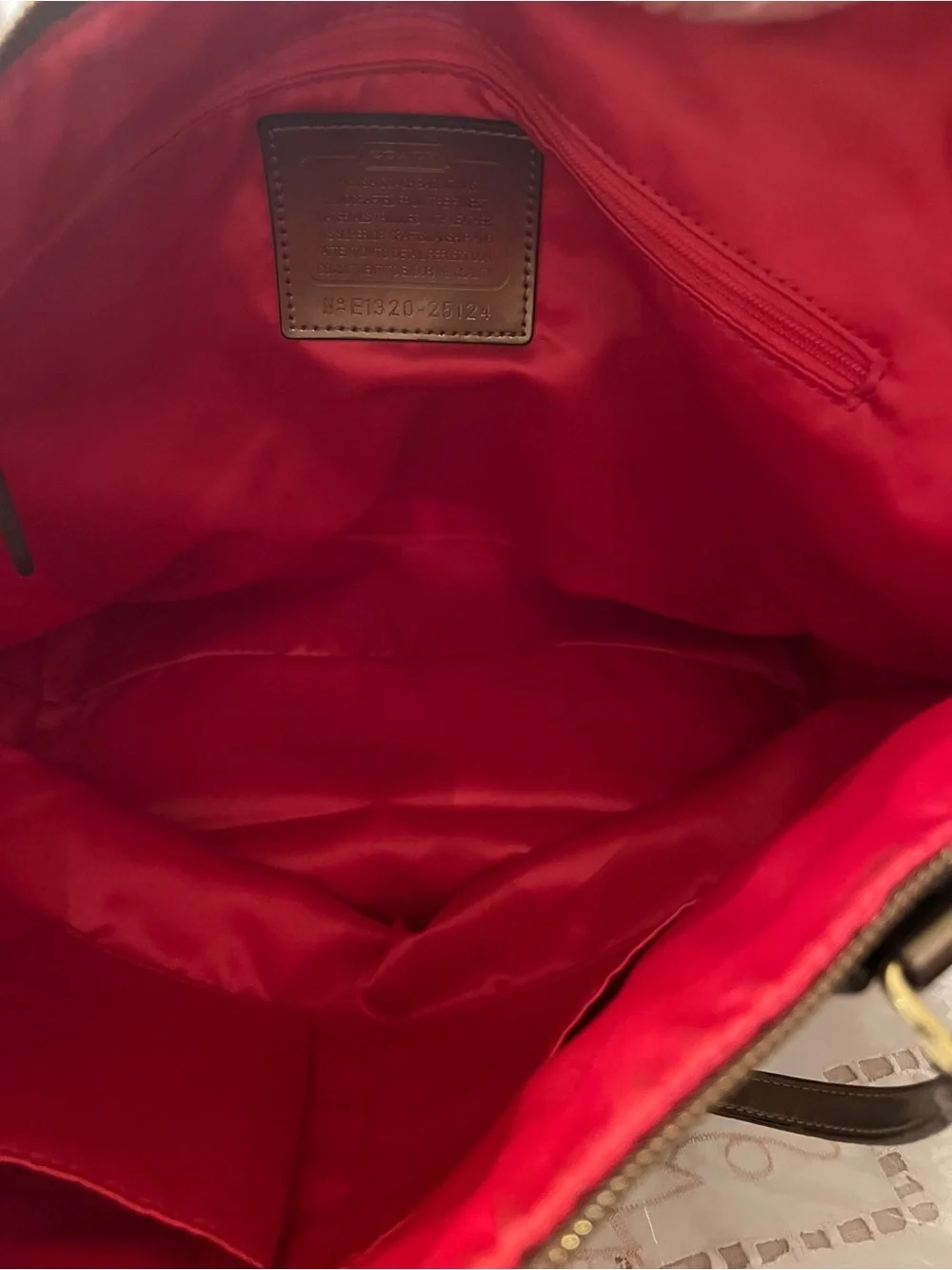 Coach Poppy Dot Print Tote Bag Style 25124 | Red Satin Lining | Shoulder Bag